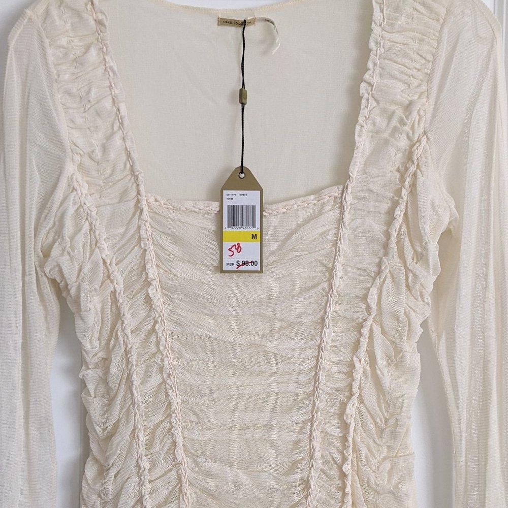 Pretty white blouse by MaxStudio